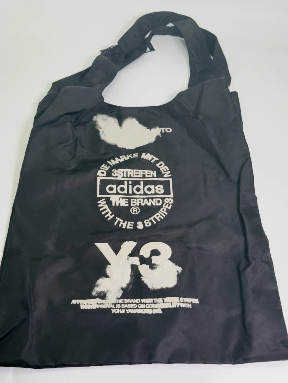 Adidas Y-3 Yohji Yamamoto Black Tote Bag Reusable Foldable Shopping Bag